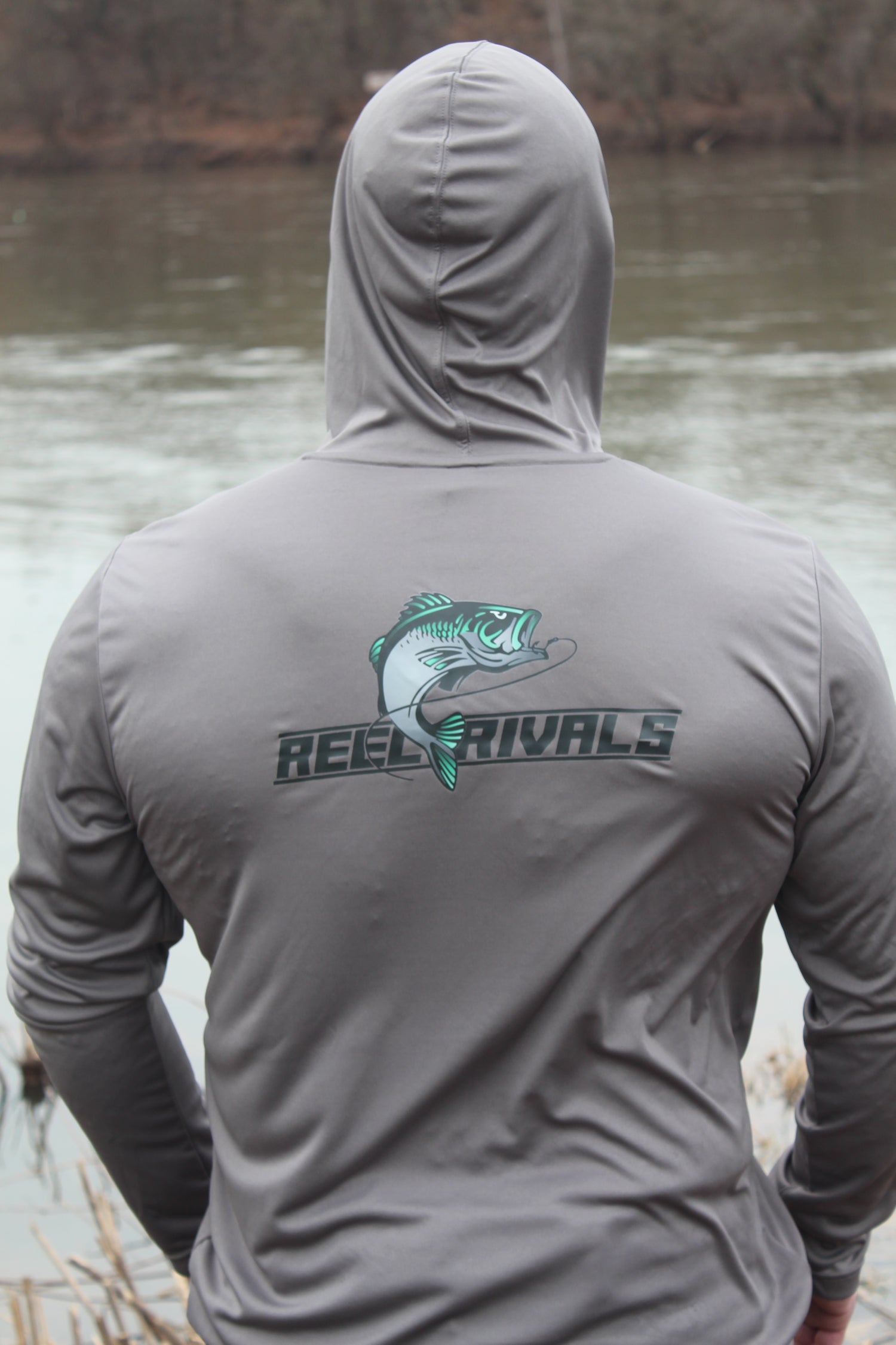 Reel Rivals Graphite Long Sleeve Performance Hoodie