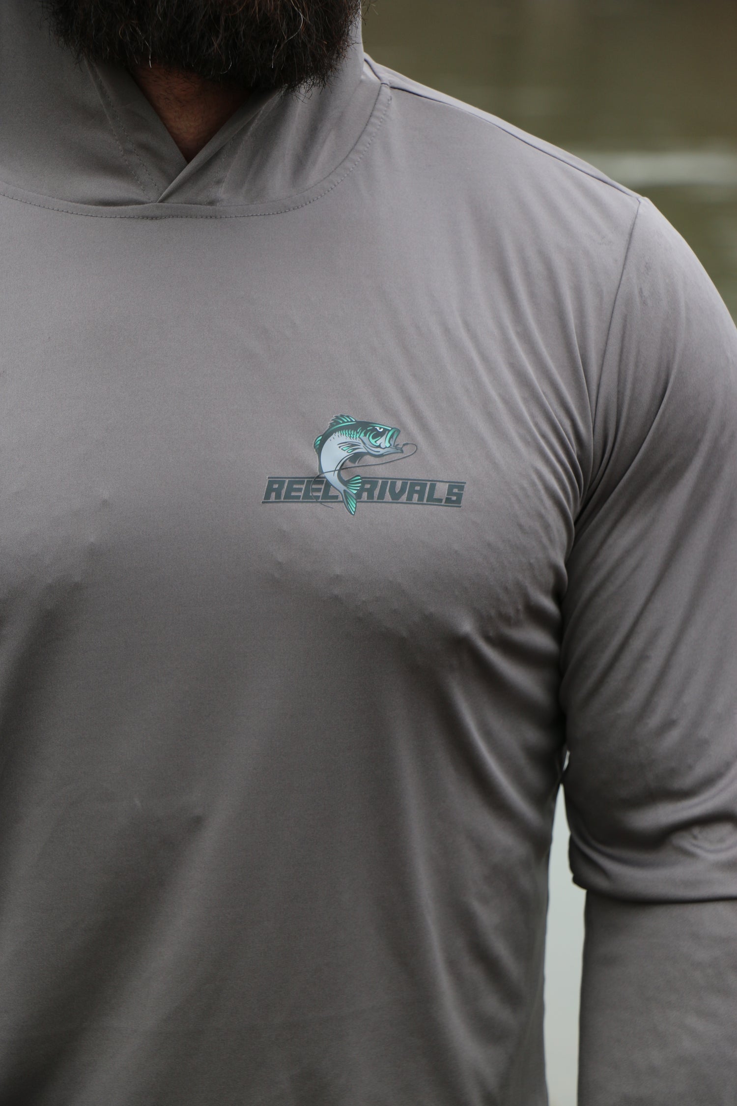 Reel Rivals Graphite Long Sleeve Performance Hoodie